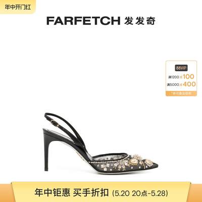 Rene Caovilla女士Aretha 晶饰裹踝高跟鞋FARFETCH发发奇