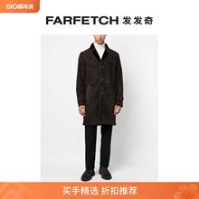 Liska男士 单排扣绒面皮外套FARFETCH发发奇