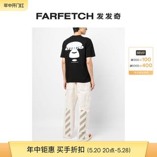 logo印花棉T恤FARFETCH发发奇 Aape男士