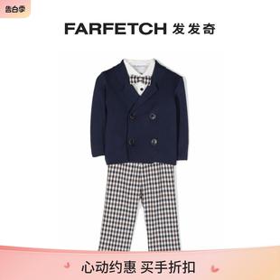 Colorichiari童装 Sale FARFETCH发发奇 Final 格纹羊毛背带裤