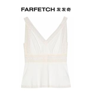 P.A.R.O.S.H.女士蕾丝细节无袖 罩衫 FARFETCH发发奇