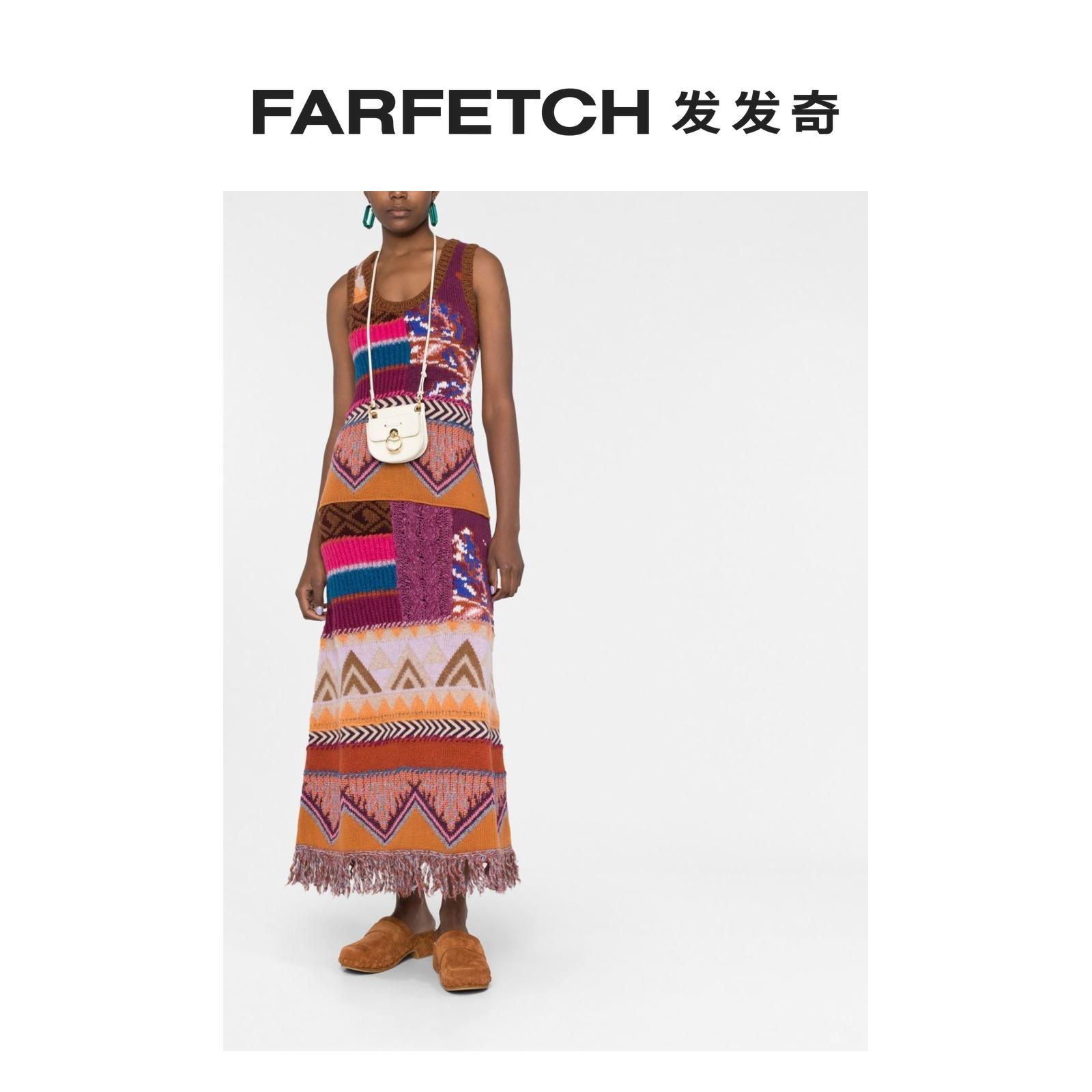 Etro女士嵌花针织长款连衣裙FARFETCH发发奇