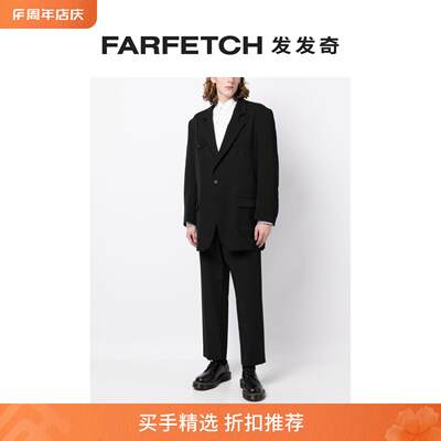 Yohji Yamamoto男士单排扣长袖西装夹克FARFETCH发发奇