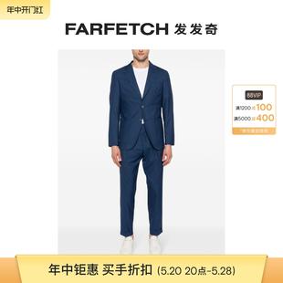 FARFETCH发发奇 Boss男士 套装 千鸟格纹图案羊毛混纺西装 BOSS Hugo