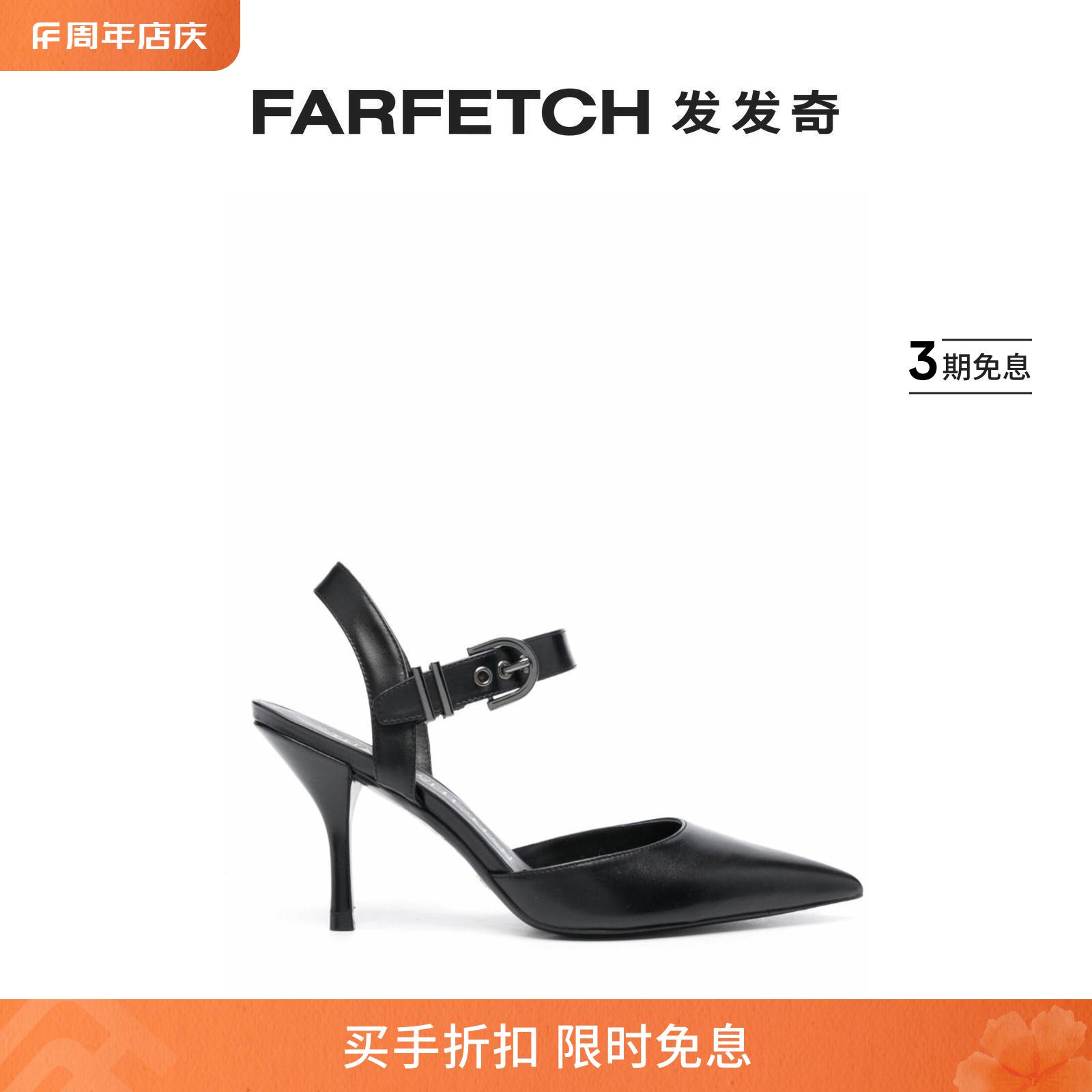 Stuart Weitzman女士尖头皮质高跟鞋FARFETCH发发奇