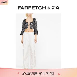 FARFETCH发发奇 Ganni女士蕾丝印花短款 罩衫