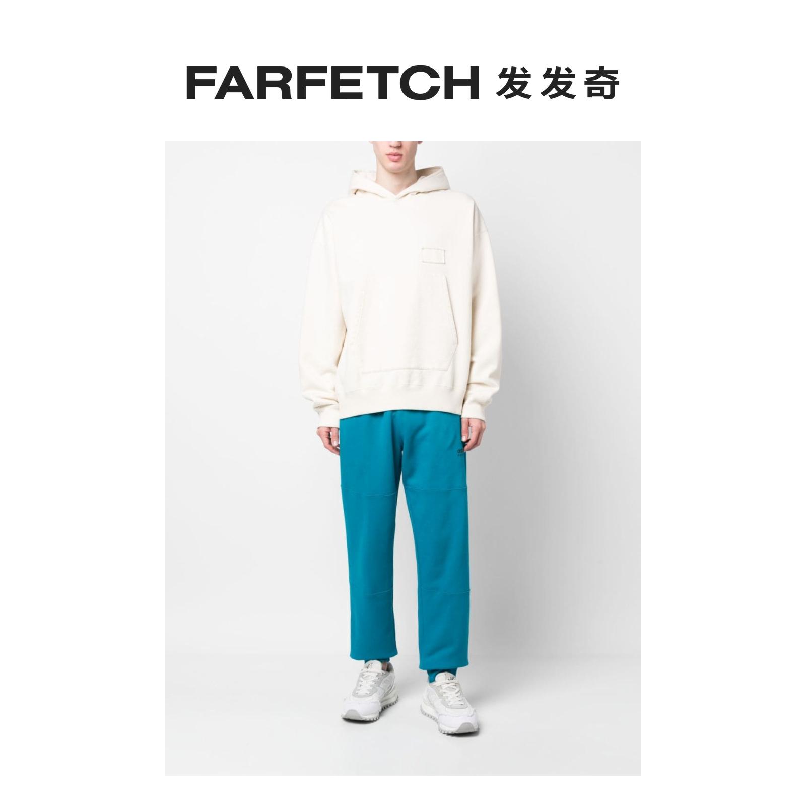 Adidas阿迪达斯男士logo印花棉长裤FARFETCH发发奇