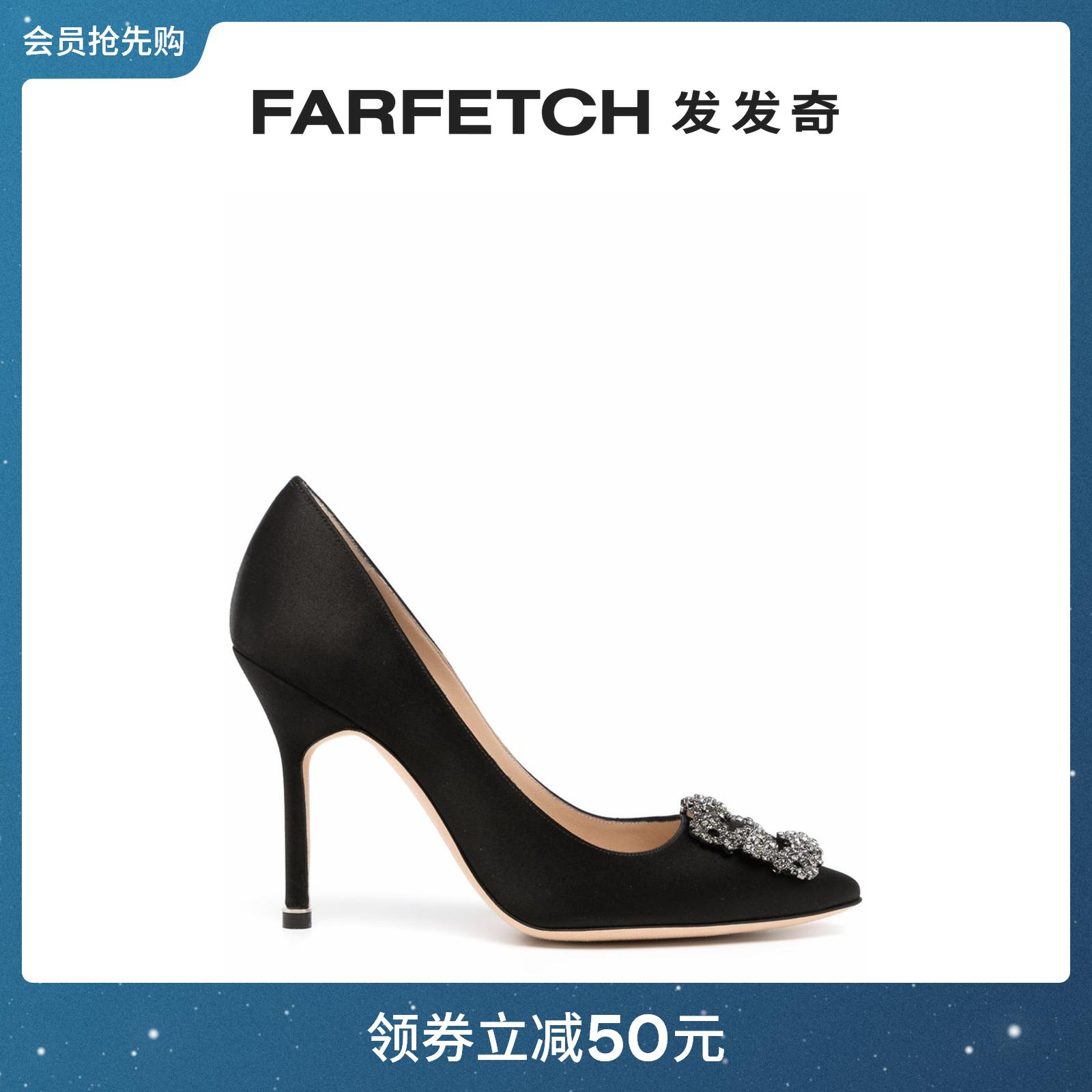 Manolo Blahnik女士扣环缀饰高跟鞋FARFETCH发发奇