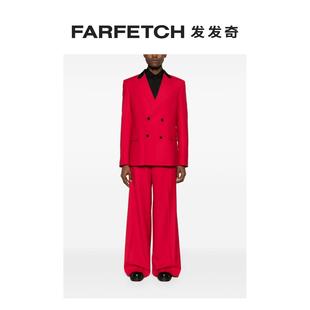 Moschino男士双排扣精裁西装夹克FARFETCH发发奇