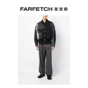 Chen Wang男士 Patchwork FARFETCH发发奇 Feng Woollen 夹克