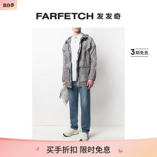 FARFETCH发发奇 抽象印花连帽轻薄夹克 Island男士 Stone