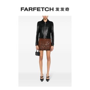 Courreges女士Iconic 拉链皮夹克FARFETCH发发奇