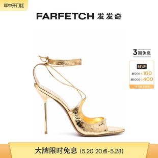 Paris FARFETCH发发奇 Texas女士皮质高跟凉鞋