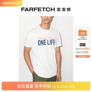 Dsquared2男士 图案印花短袖 T恤FARFETCH发发奇