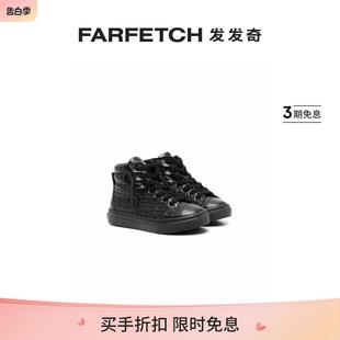 FARFETCH发发奇 凹面压花logo高帮运动鞋 纪梵希童装 GIVENCHY