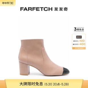 皮质中跟短靴FARFETCH发发奇 Stuart Weitzman女士Yuliana