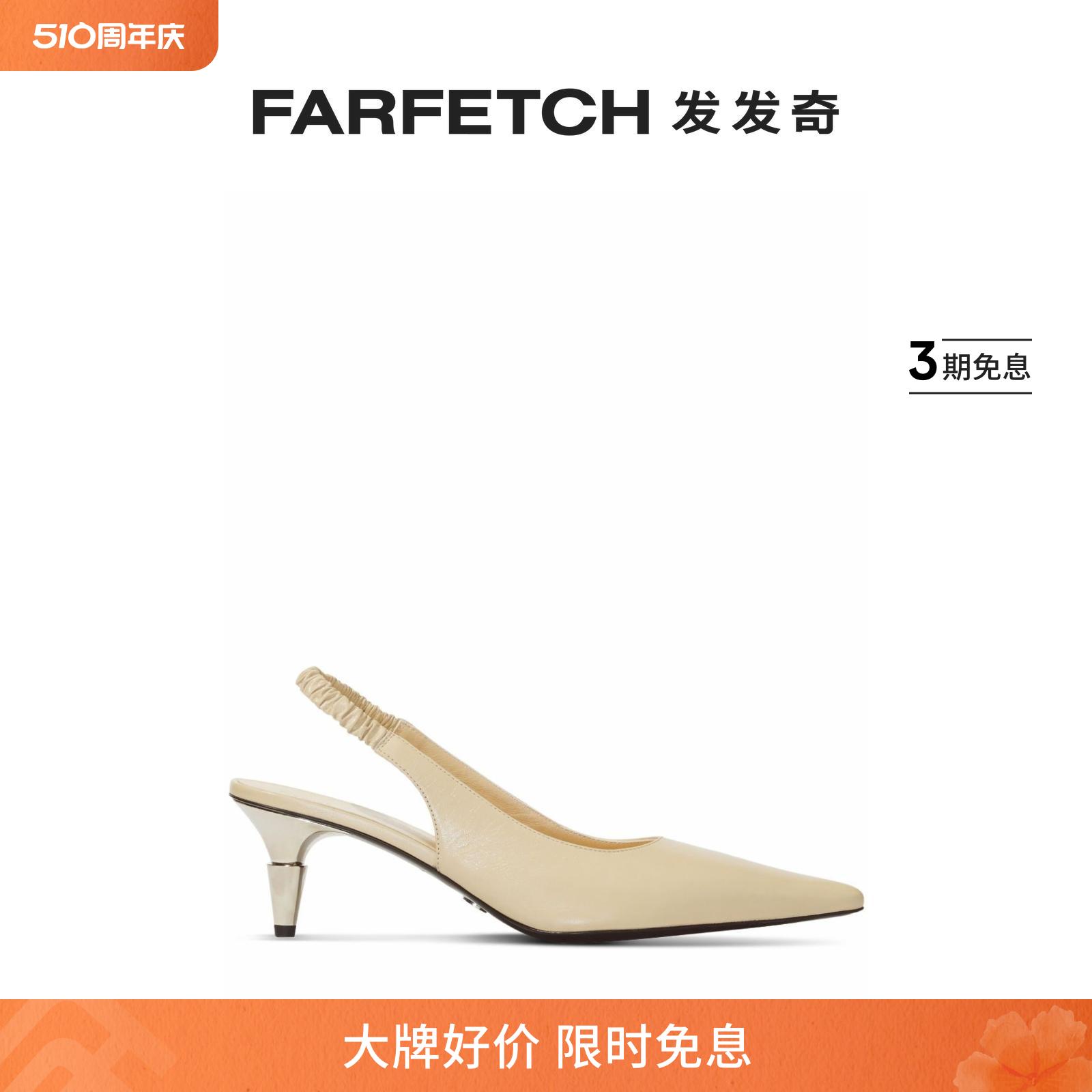 Proenza Schouler女士Spike裹踝皮质中跟鞋FARFETCH发发奇