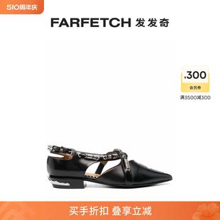 Toga FARFETCH发发奇 Pulla女士搭扣皮质芭蕾平底鞋