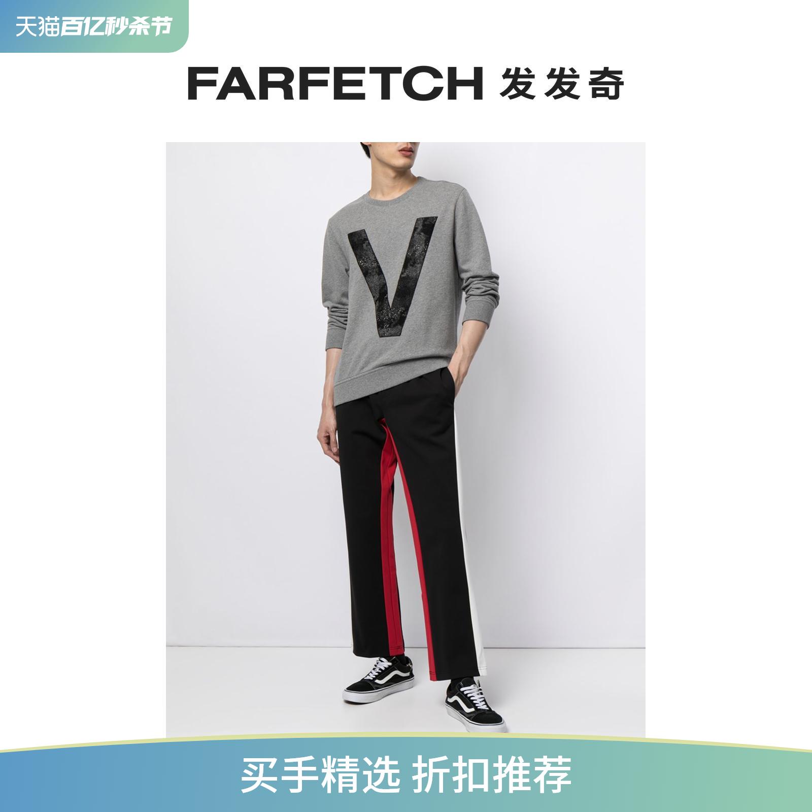 侧条纹直筒裤farfetch发发