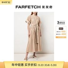 [Final Sale]Proenza Schouler女士百褶府绸束腰连衣裙FARFETCH发