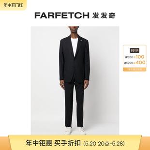 Lardini男士 套装 FARFETCH发发奇 梯形翻领羊毛西装