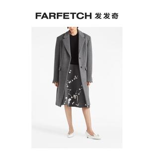 Prada普拉达女士高腰A字半身裙 FARFETCH发发奇