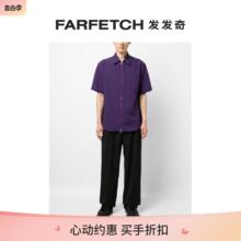 Oamc男士logo刺绣拉链衬衫FARFETCH发发奇