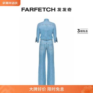 牛仔连体长裤 Pinko女士七分无袖 FARFETCH发发奇