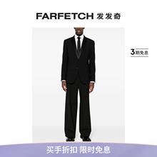 FARFETCH发发奇 工字褶直筒裤 Emporio Armani阿玛尼男士