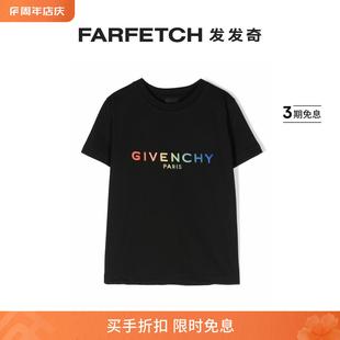 纪梵希童装 GIVENCHY 渐色logo印花T恤FARFETCH发发奇