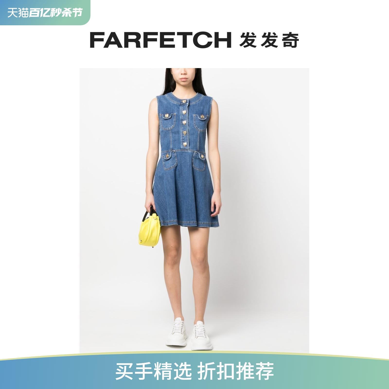 Moschino女士牛仔迷你连衣裙FARFETCH发发奇