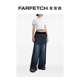 FARFETCH发发奇 Pushbutton女士牛仔拼接棉长裤