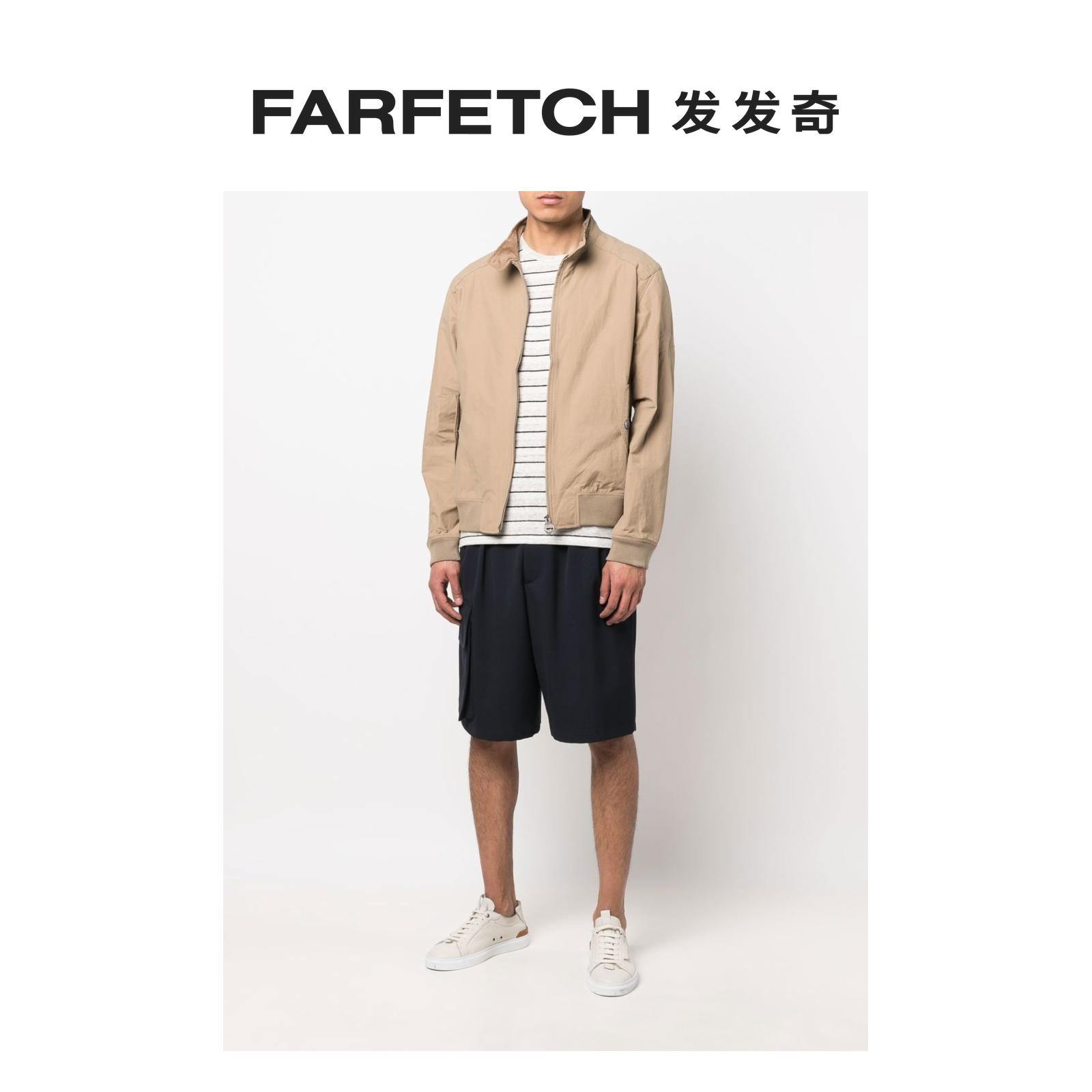 Barbour男士拉链飞行员夹克FARFETCH发发奇