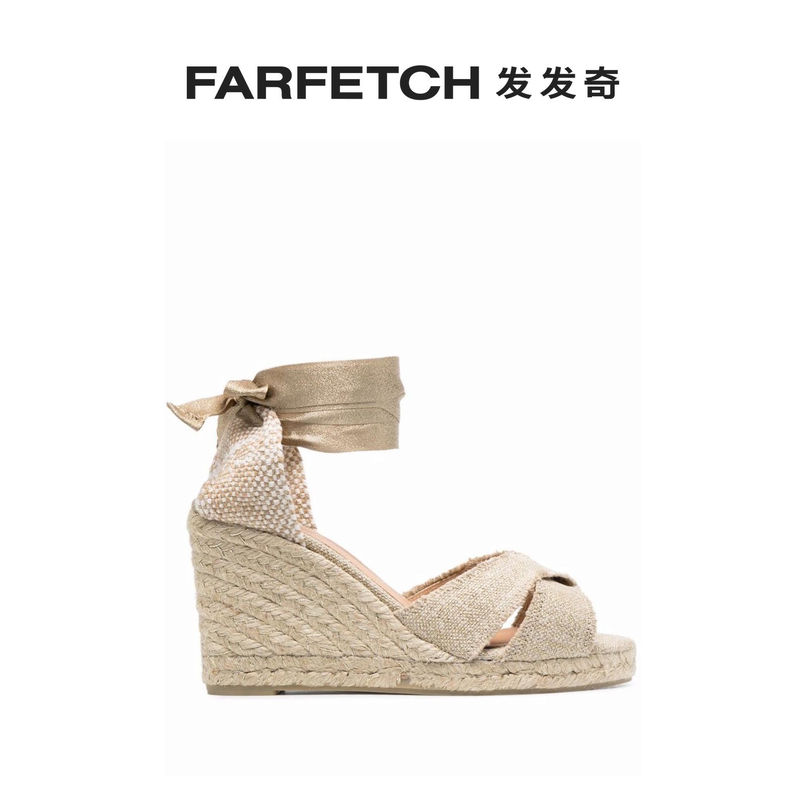 Castaner女士系带坡跟草编凉鞋FARFETCH发发奇_虎窝淘