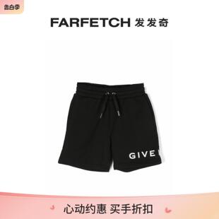 logo印花抽绳短裤 GIVENCHY 纪梵希童装 FARFETCH发发奇