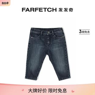 Junior童装 FARFETCH发发奇 logo刺绣牛仔长裤 Cavalli Roberto