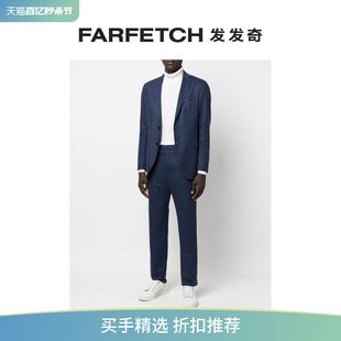 Etro男士 Sale logo织带初剪羊毛长裤 Final FARFETCH发发奇