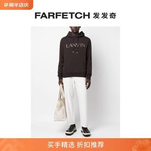 Lanvin浪凡男士 Sale FARFETCH发发奇 Final logo刺绣棉连帽衫