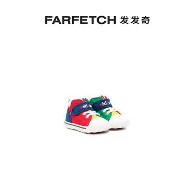 Miki House童装logo刺绣高帮运动鞋FARFETCH发发奇