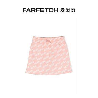 KENZO童装Tod logo-motif cotton skirtFARFETCH发发奇