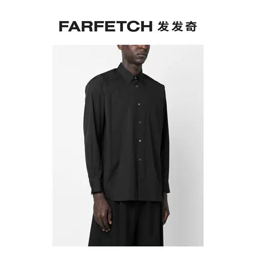 Comme Des Garcons Shirt Мужская хлопковая рубашка с длинным рукавом FARFETCH