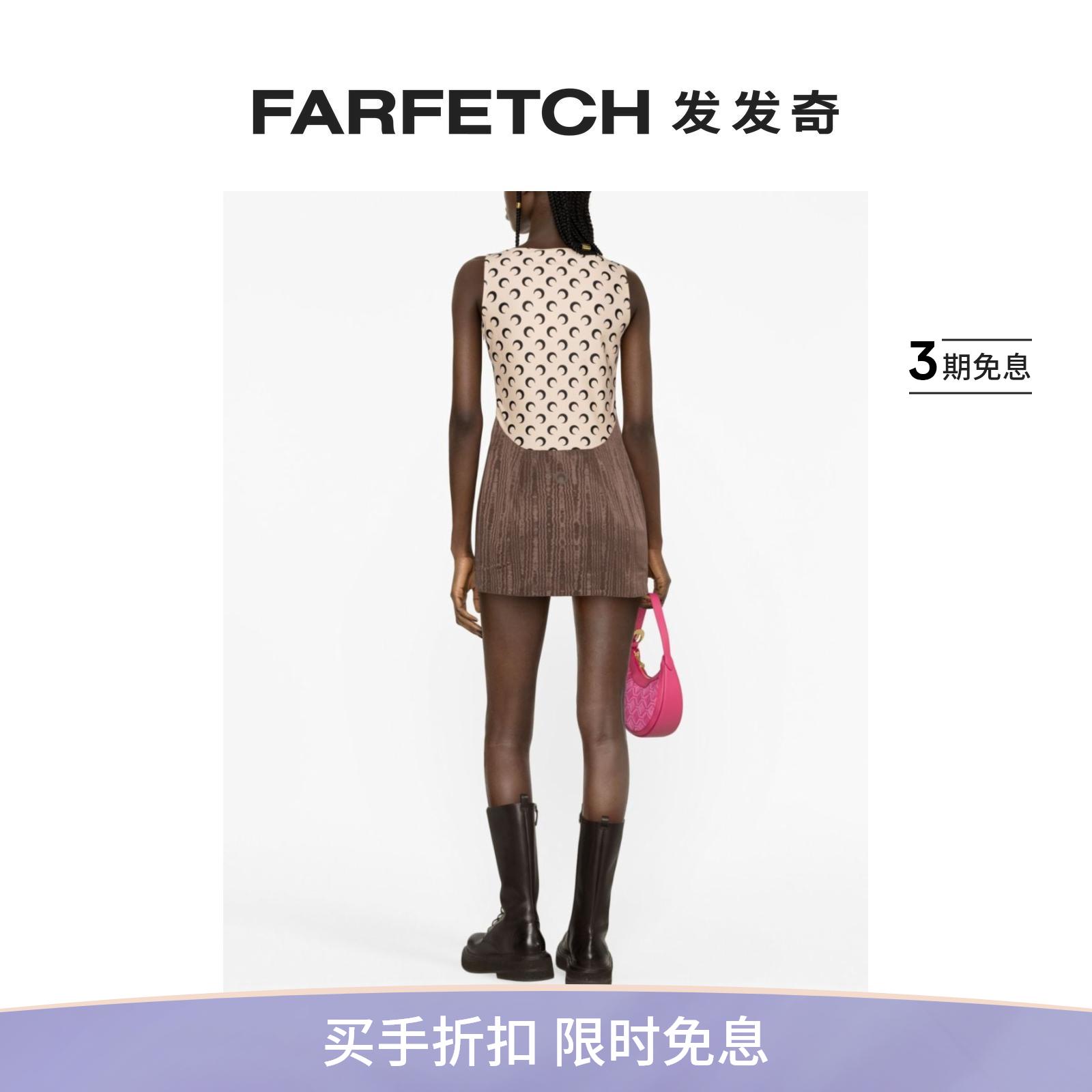 Marine Serre女士再生波纹迷你连衣裙FARFETCH发发奇