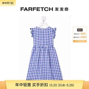 格纹环保亚麻连衣裙FARFETCH发发奇 SIOLA童装