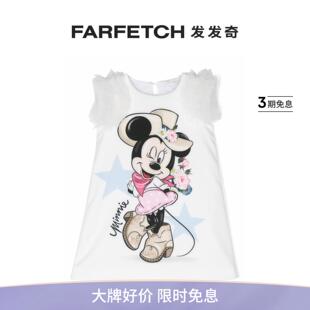 Monnalisa童装 Mouse Minnie 印花连衣裙FARFETCH发发奇 Disney