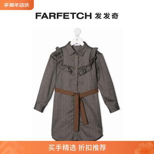 Brunello Sale 荷叶边饰牛仔连衣裙FARFETCH Final Cucinelli童装