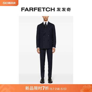 Lardini男士 FARFETCH发发奇 套装 细条纹双排扣羊毛西装