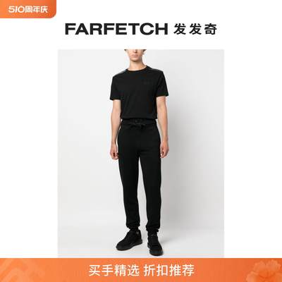 [Final Sale]Moschino男士logo裤腰抽绳运动裤 FARFETCH发发奇