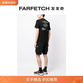 Aape男士logo印花棉T恤 FARFETCH发发奇