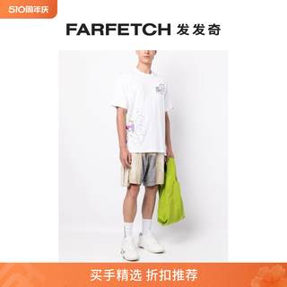 Aape男士logo印花棉T恤 FARFETCH发发奇