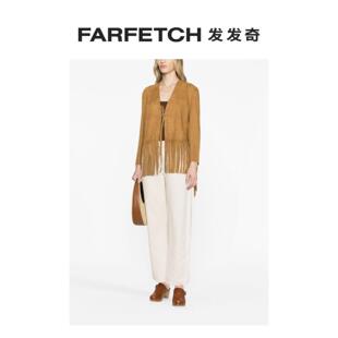 Lauren女士正面系带流苏边夹克FARFETCH发发奇 Polo Ralph